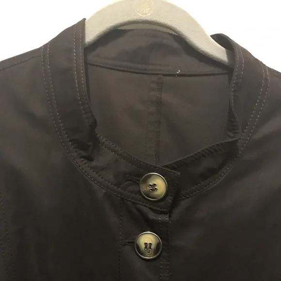 Ulla Popken PlusSize/Tall Dark Brown ButtonUp Coat - Picture 3 of 8